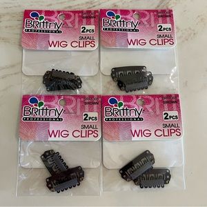 Small Brown Wig Clip 4 Pack (8 Pieces)